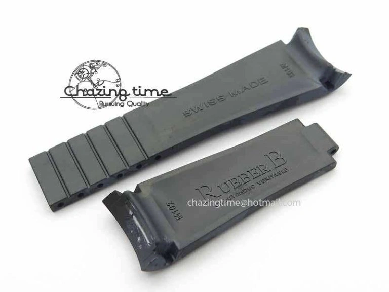 RubberB Camouflage Black Strap For Deployant Buckle Snug 4145