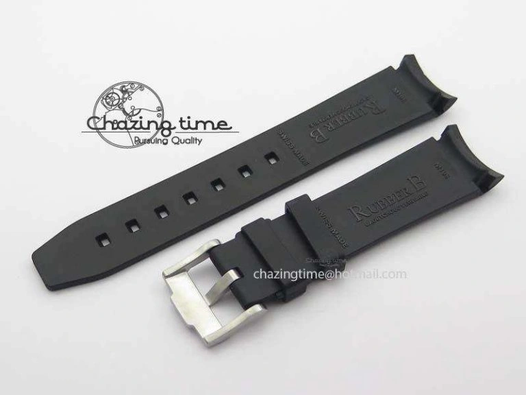 Effortless RubberB Red Line Rubber Strap With Tang Buckle For Submariner 4150