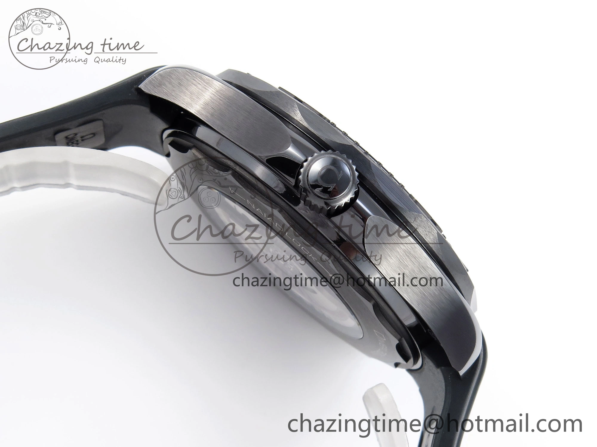 SEAMASTER 300M 43.5MM BLACK CERAMIC VSF 1:1 BEST EDITION BLACK DIAL ON BLACK RUBBER STRAP A Effortless 7766