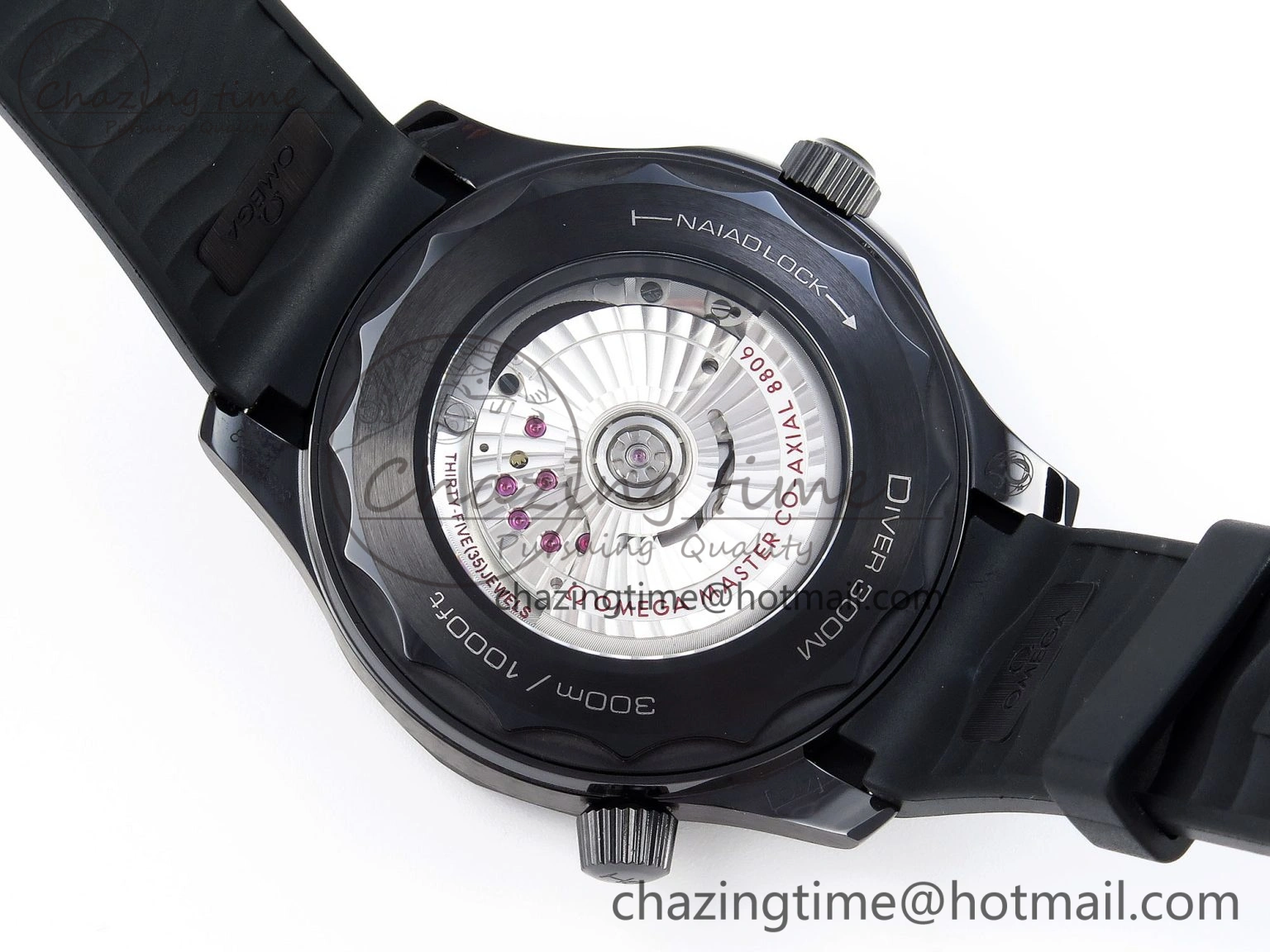 SEAMASTER 300M 43.5MM BLACK CERAMIC VSF 1:1 BEST EDITION BLACK DIAL ON BLACK RUBBER STRAP A Effortless 7766