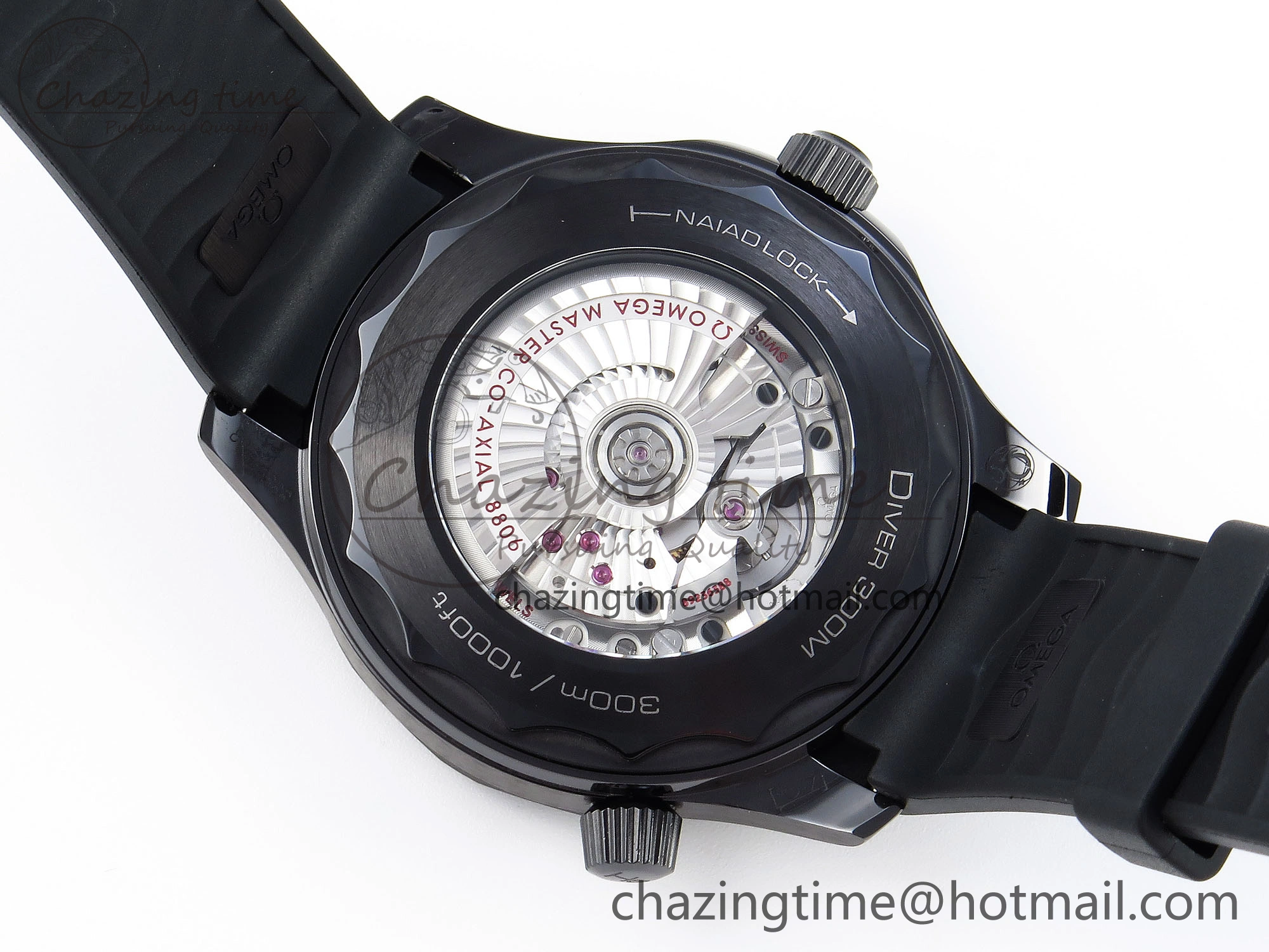 SEAMASTER 300M 43.5MM BLACK CERAMIC VSF 1:1 BEST EDITION BLACK DIAL ON BLACK RUBBER STRAP A Effortless 7766