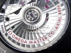 WaterResistant SEAMASTER 300M 43.5MM BLACK CERAMIC VSF 1:1 BEST EDITION BLACK DIAL RG BEZEL ON BLACK RUBBER STRAP A 7767