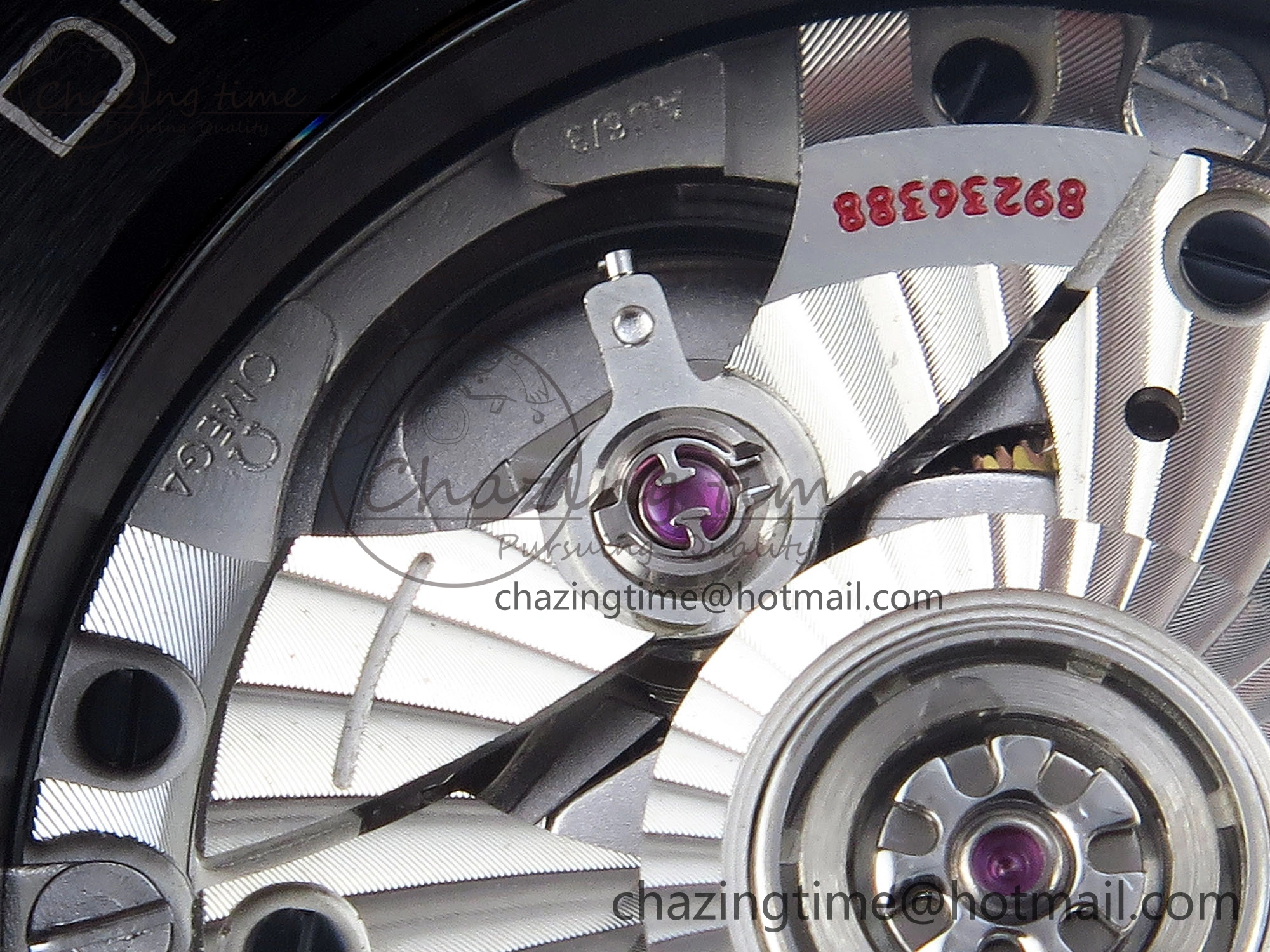 WaterResistant SEAMASTER 300M 43.5MM BLACK CERAMIC VSF 1:1 BEST EDITION BLACK DIAL RG BEZEL ON BLACK RUBBER STRAP A 7767