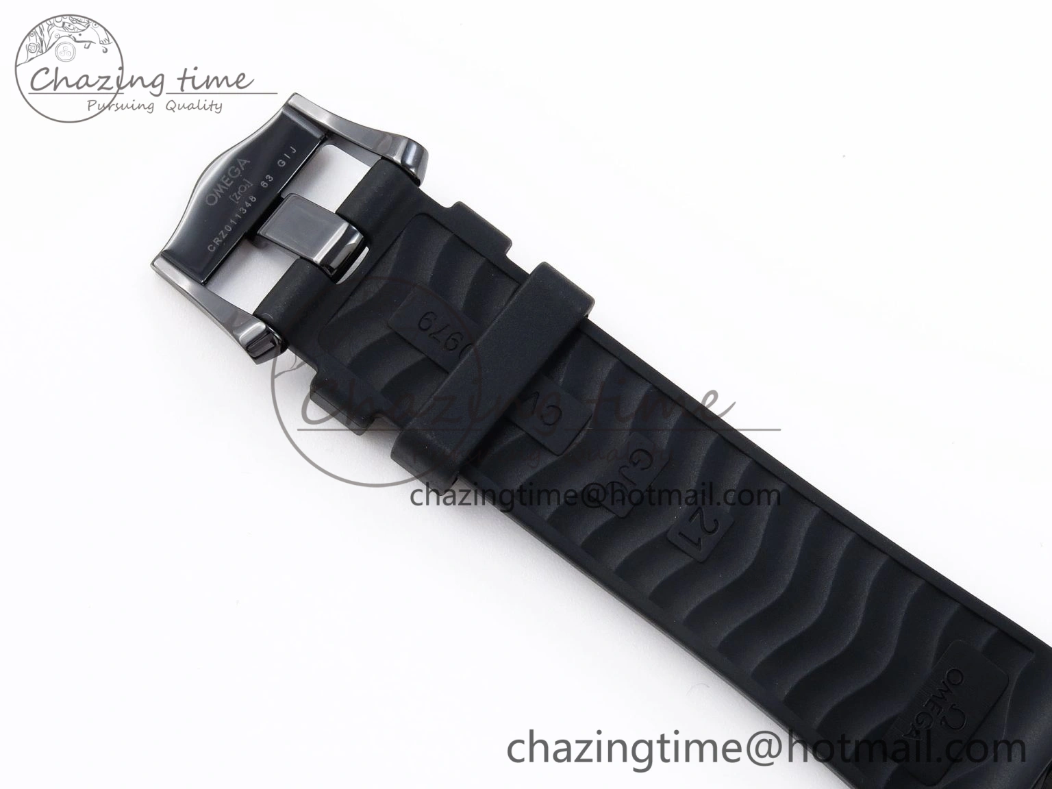 WaterResistant SEAMASTER 300M 43.5MM BLACK CERAMIC VSF 1:1 BEST EDITION BLACK DIAL RG BEZEL ON BLACK RUBBER STRAP A 7767