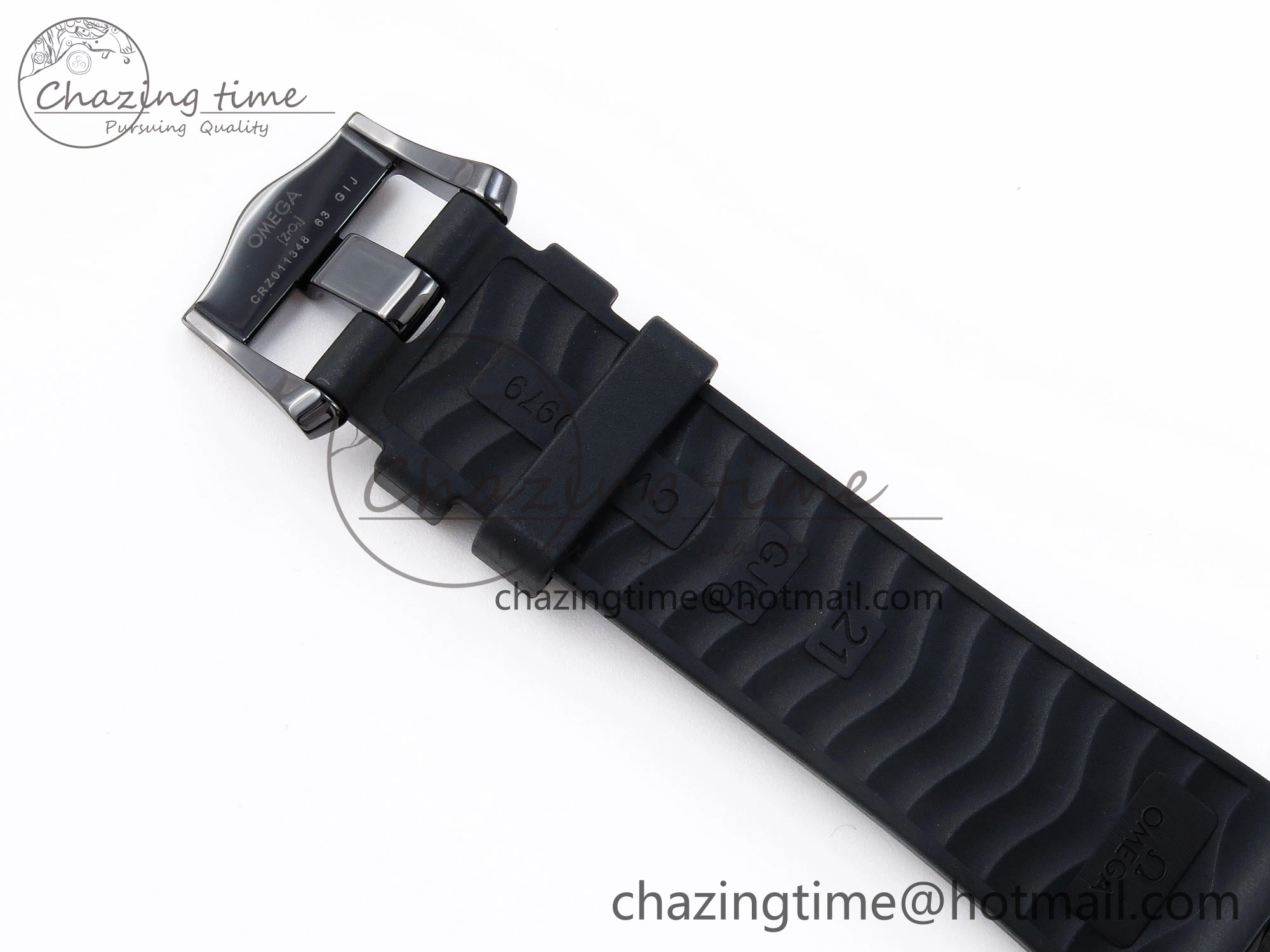 WaterResistant SEAMASTER 300M 43.5MM BLACK CERAMIC VSF 1:1 BEST EDITION BLACK DIAL RG BEZEL ON BLACK RUBBER STRAP A 7767