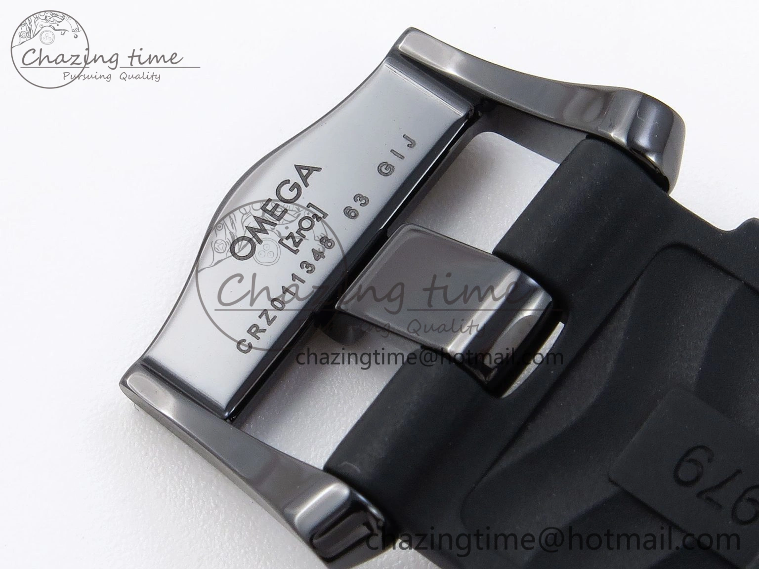 WaterResistant SEAMASTER 300M 43.5MM BLACK CERAMIC VSF 1:1 BEST EDITION BLACK DIAL RG BEZEL ON BLACK RUBBER STRAP A 7767