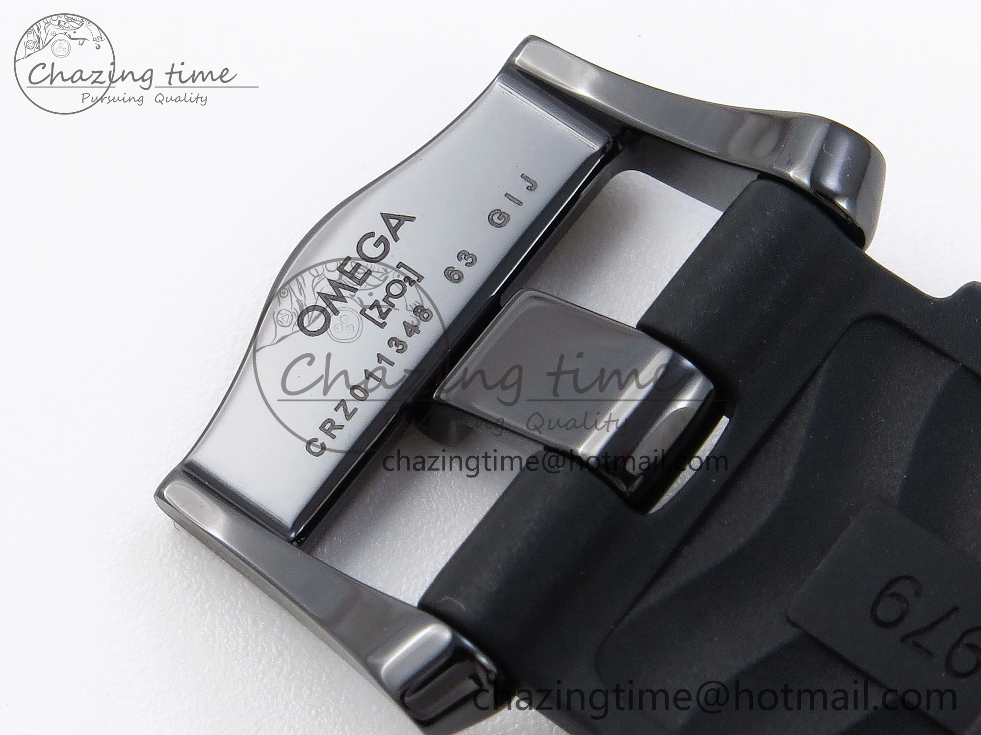 WaterResistant SEAMASTER 300M 43.5MM BLACK CERAMIC VSF 1:1 BEST EDITION BLACK DIAL RG BEZEL ON BLACK RUBBER STRAP A 7767