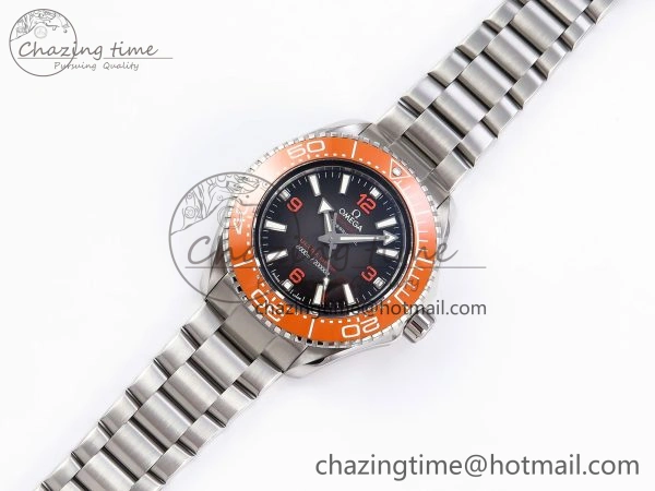 Timeless SEAMASTER 6000M ULTRA DEEP SS VSF 1:1 BEST EDITION BROWN DIAL ORANGE BEZEL ON SS BRACELET A8912 SUPER CLONE 7736