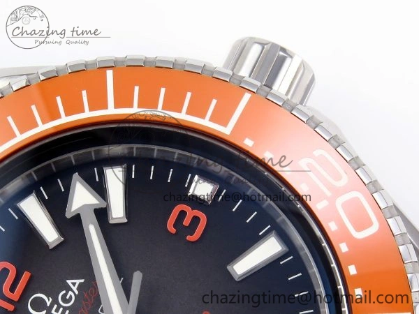 Timeless SEAMASTER 6000M ULTRA DEEP SS VSF 1:1 BEST EDITION BROWN DIAL ORANGE BEZEL ON SS BRACELET A8912 SUPER CLONE 7736