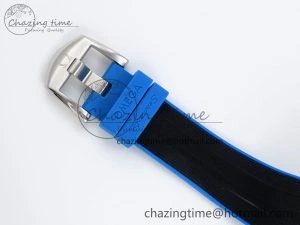 QuickDry SEAMASTER PLANET OCEAN 6000M ULTRA DEEP 45.5MM SS TF 1:1 BEST EDITION BLUE DIAL BLACK BEZEL ON RUBBER STRAP A 7763