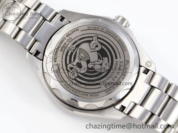 Packable SEAMASTER PLANET OCEAN 6000M ULTRA DEEP 45.5MM SS TF 1:1 BEST EDITION BLUE DIAL BLACK BEZEL ON SS BRACELET A 7760
