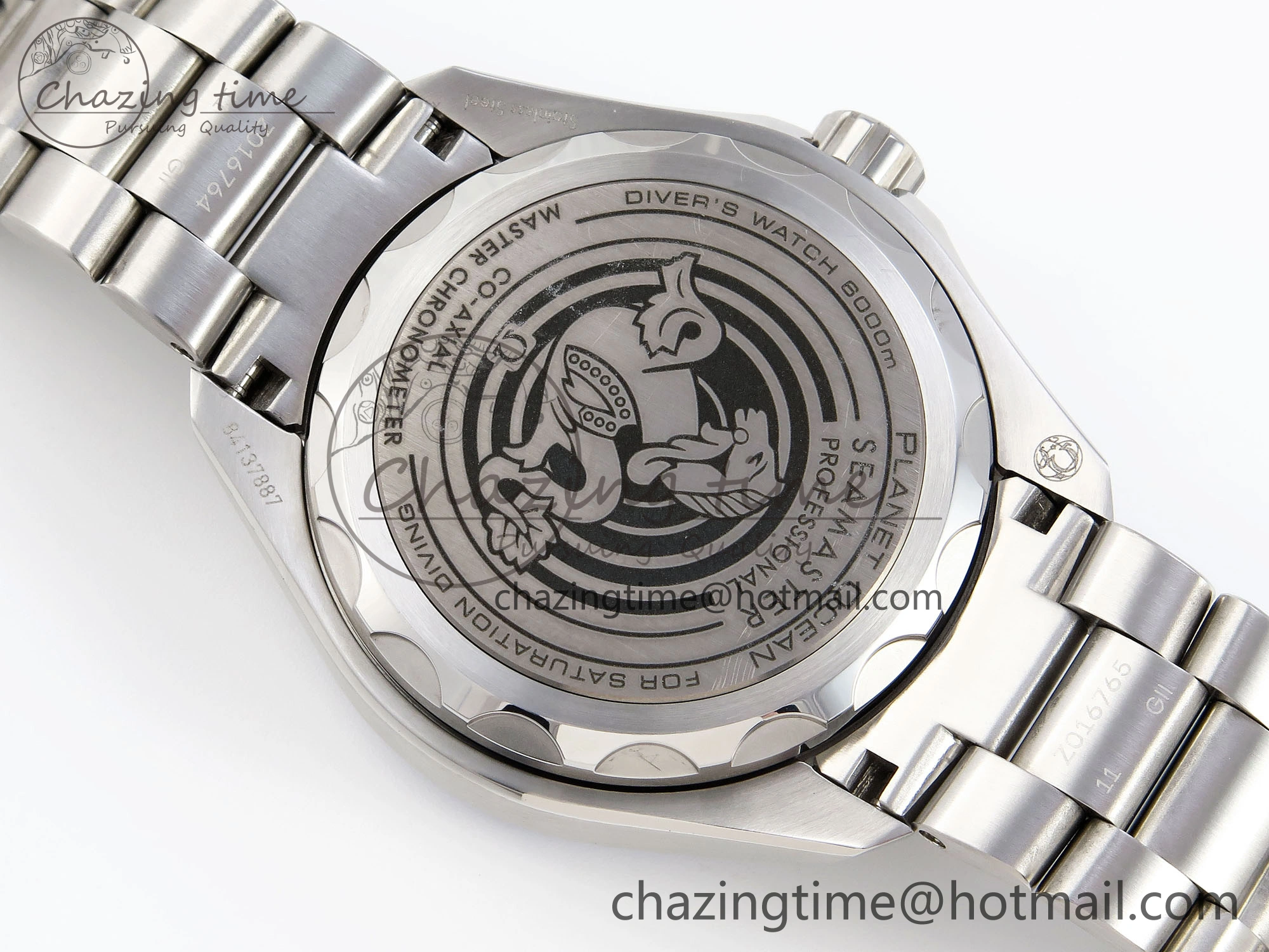 Packable SEAMASTER PLANET OCEAN 6000M ULTRA DEEP 45.5MM SS TF 1:1 BEST EDITION BLUE DIAL BLACK BEZEL ON SS BRACELET A 7760