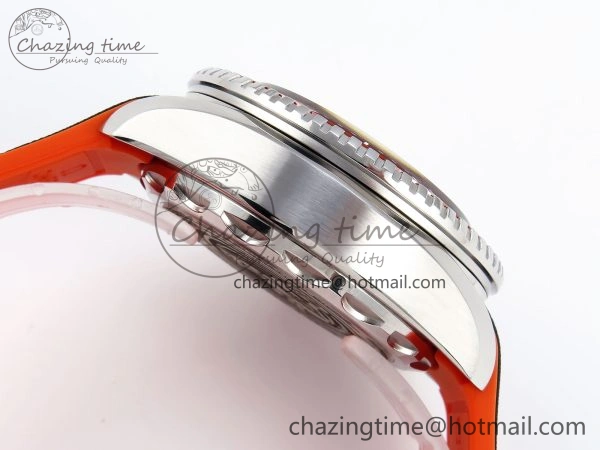 SEAMASTER PLANET OCEAN 6000M ULTRA DEEP 45.5MM SS TF 1:1 BEST EDITION GRAY DIAL ORANGE BEZEL ON RUBBER STRAP A HighQuality 7761