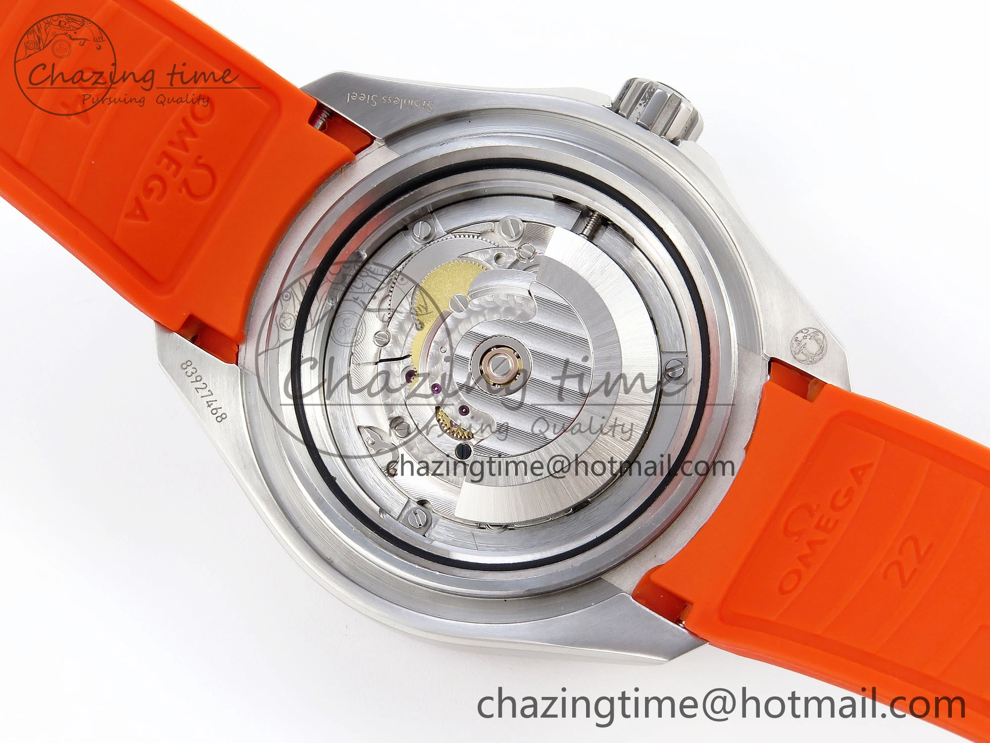 SEAMASTER PLANET OCEAN 6000M ULTRA DEEP 45.5MM SS TF 1:1 BEST EDITION GRAY DIAL ORANGE BEZEL ON RUBBER STRAP A HighQuality 7761