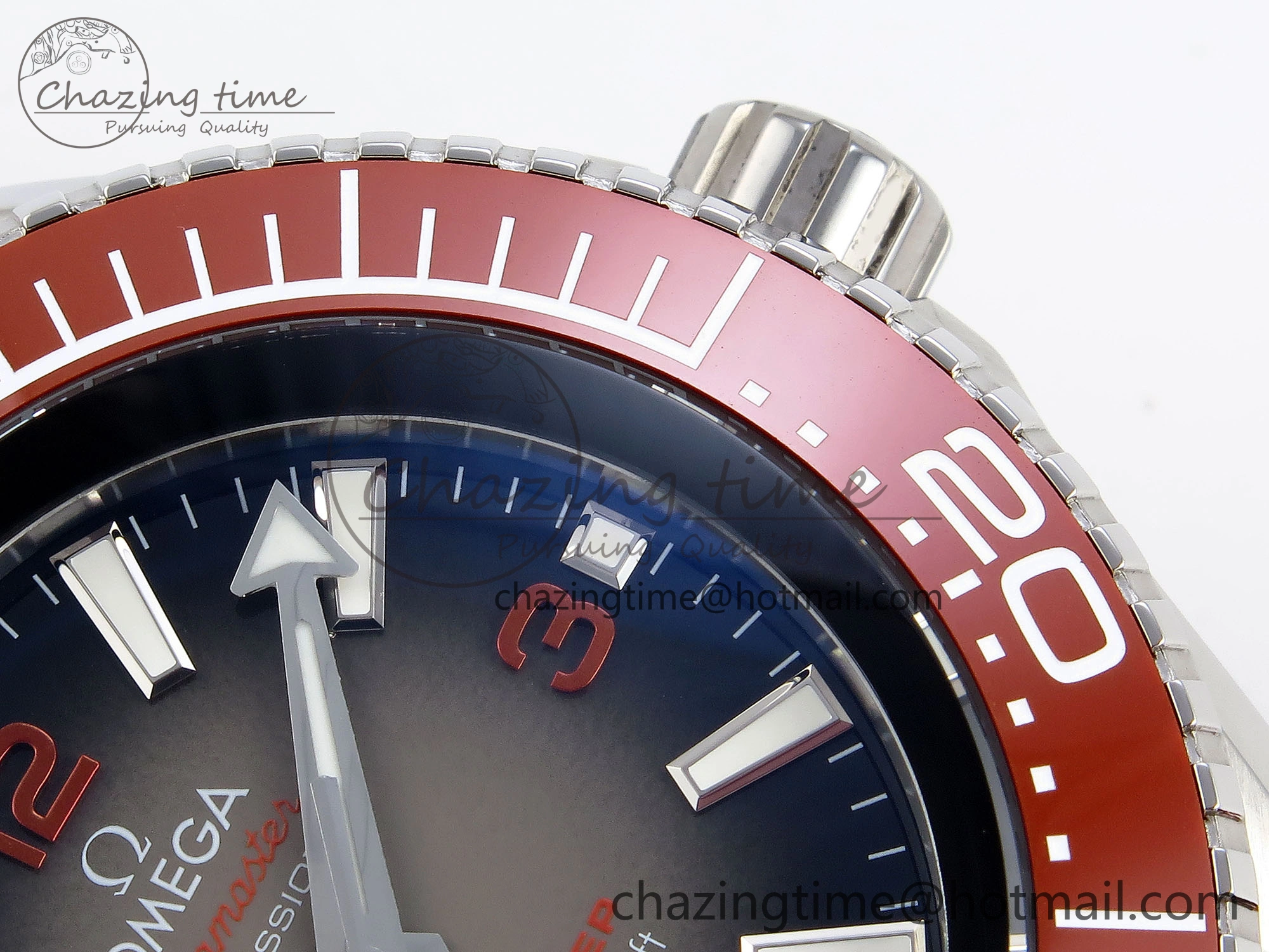 SEAMASTER PLANET OCEAN 6000M ULTRA DEEP 45.5MM SS TF 1:1 BEST EDITION GRAY DIAL ORANGE BEZEL ON RUBBER STRAP A HighQuality 7761