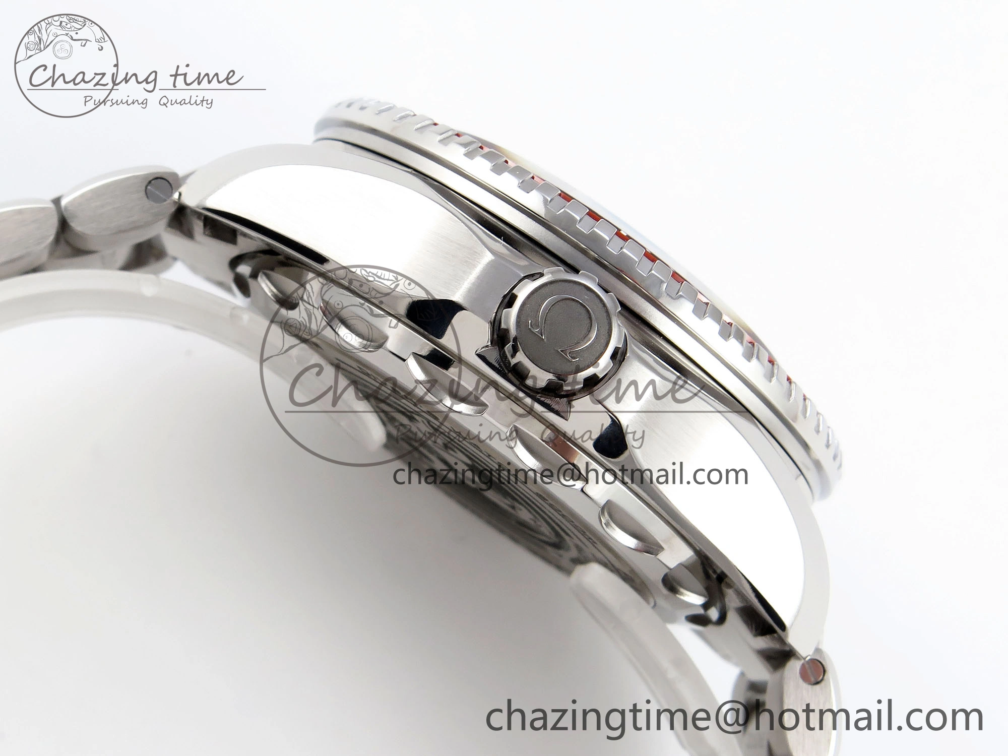 NewStyle SEAMASTER PLANET OCEAN 6000M ULTRA DEEP 45.5MM SS TF 1:1 BEST EDITION GRAY DIAL ORANGE BEZEL ON SS BRACELET A 7757