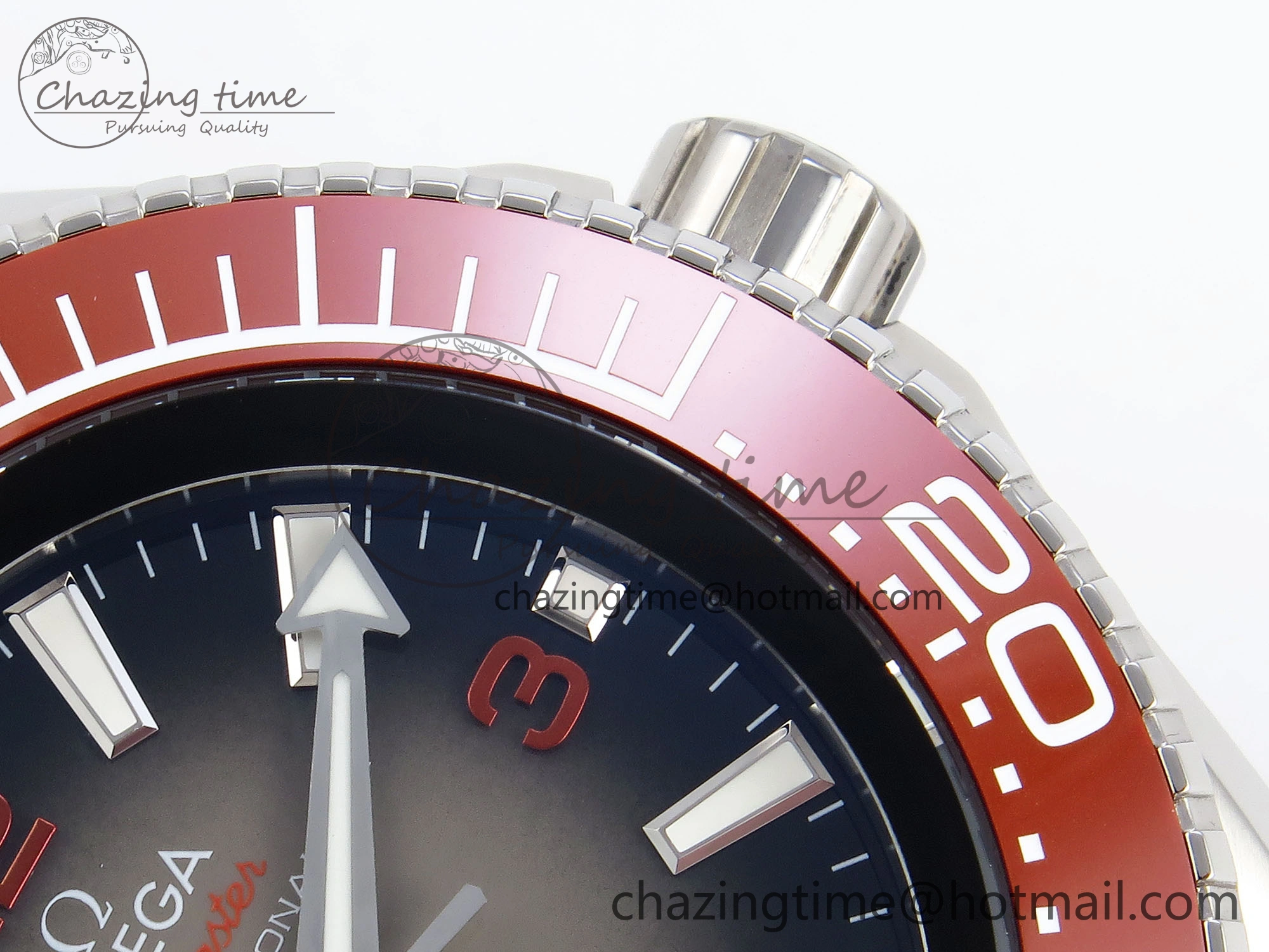NewStyle SEAMASTER PLANET OCEAN 6000M ULTRA DEEP 45.5MM SS TF 1:1 BEST EDITION GRAY DIAL ORANGE BEZEL ON SS BRACELET A 7757
