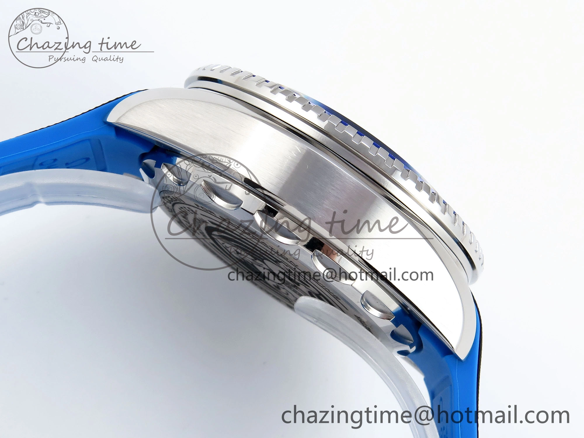 Chic SEAMASTER PLANET OCEAN 6000M ULTRA DEEP 45.5MM SS TF 1:1 BEST EDITION WHITE DIAL BLUE BEZEL ON RUBBER STRAP A 7762