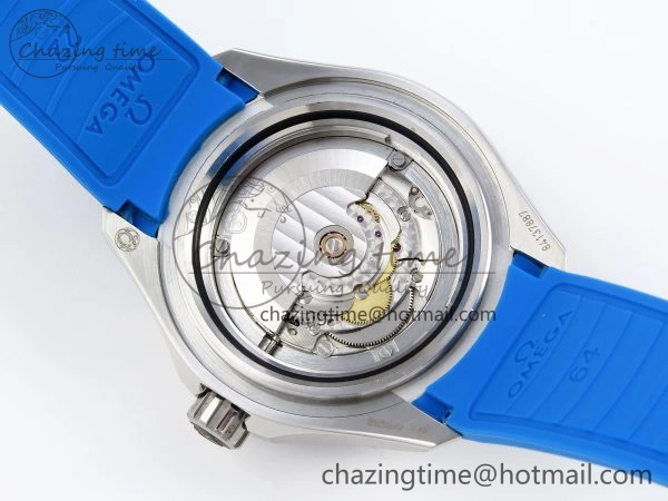 Chic SEAMASTER PLANET OCEAN 6000M ULTRA DEEP 45.5MM SS TF 1:1 BEST EDITION WHITE DIAL BLUE BEZEL ON RUBBER STRAP A 7762
