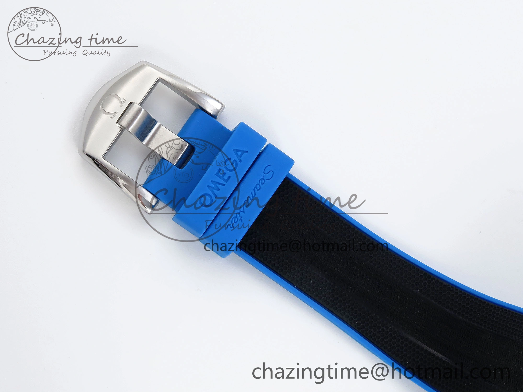 Chic SEAMASTER PLANET OCEAN 6000M ULTRA DEEP 45.5MM SS TF 1:1 BEST EDITION WHITE DIAL BLUE BEZEL ON RUBBER STRAP A 7762