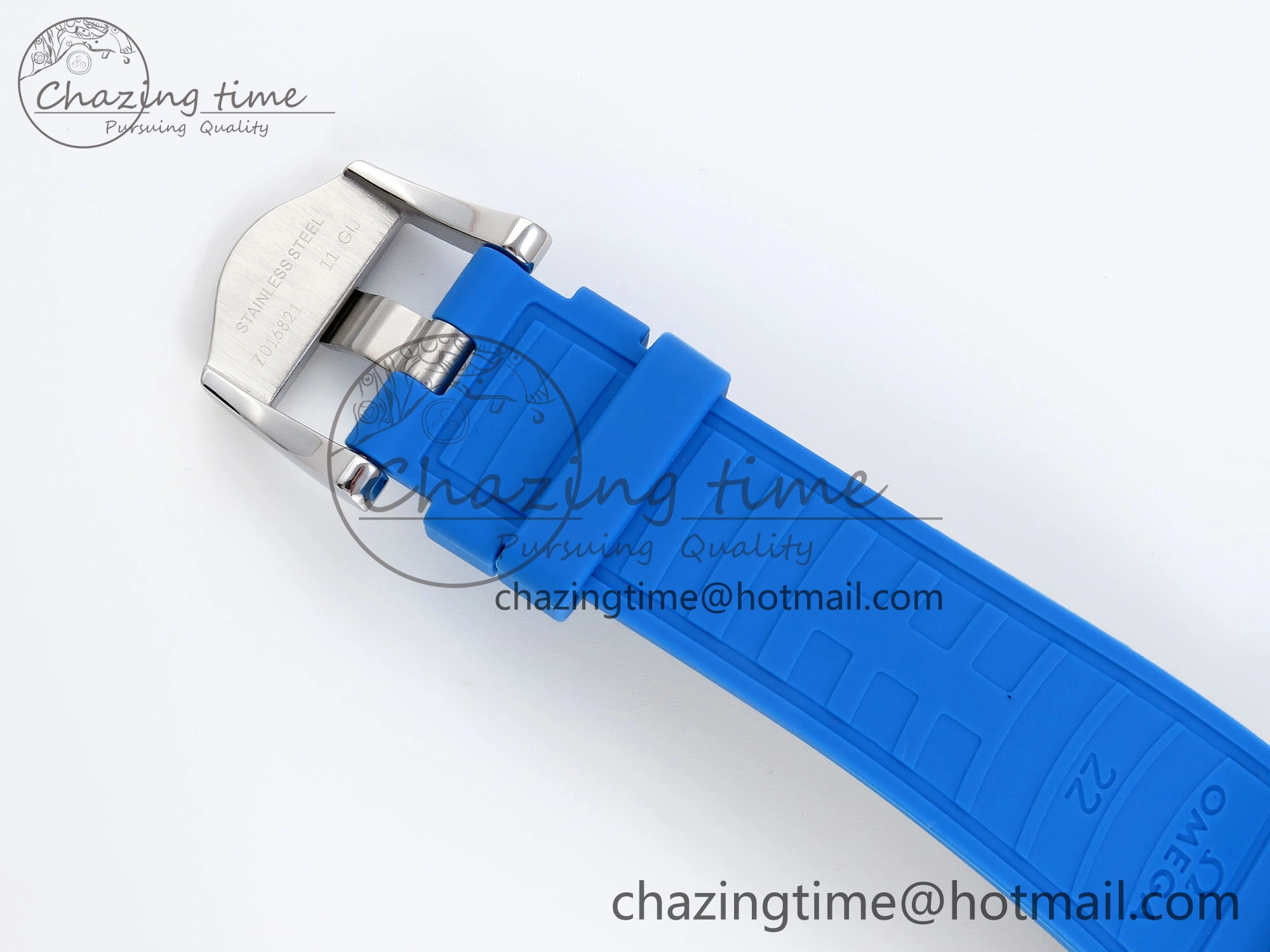 Chic SEAMASTER PLANET OCEAN 6000M ULTRA DEEP 45.5MM SS TF 1:1 BEST EDITION WHITE DIAL BLUE BEZEL ON RUBBER STRAP A 7762