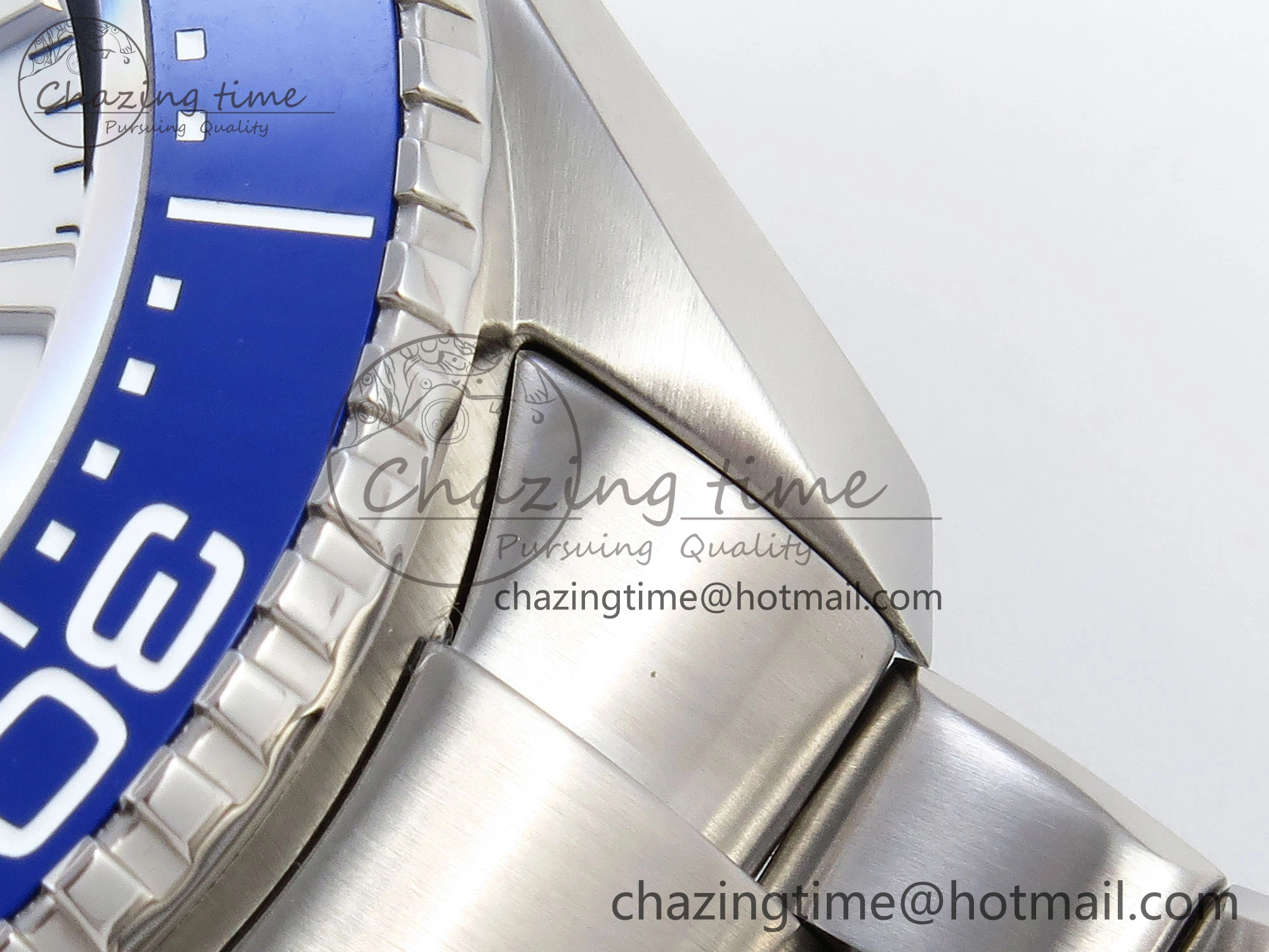 RelaxedFit SEAMASTER PLANET OCEAN 6000M ULTRA DEEP 45.5MM SS TF 1:1 BEST EDITION WHITE DIAL BLUE BEZEL ON SS BRACELET A 7759