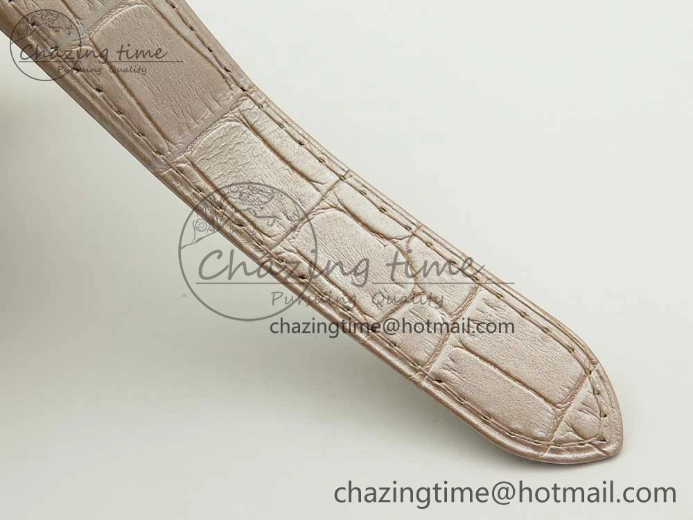 Timeless Santos 100 33mm RXW 1:1 Best Edition Ladies SS White Dial on Pink Leather Strap SEIKO NH05A 6162