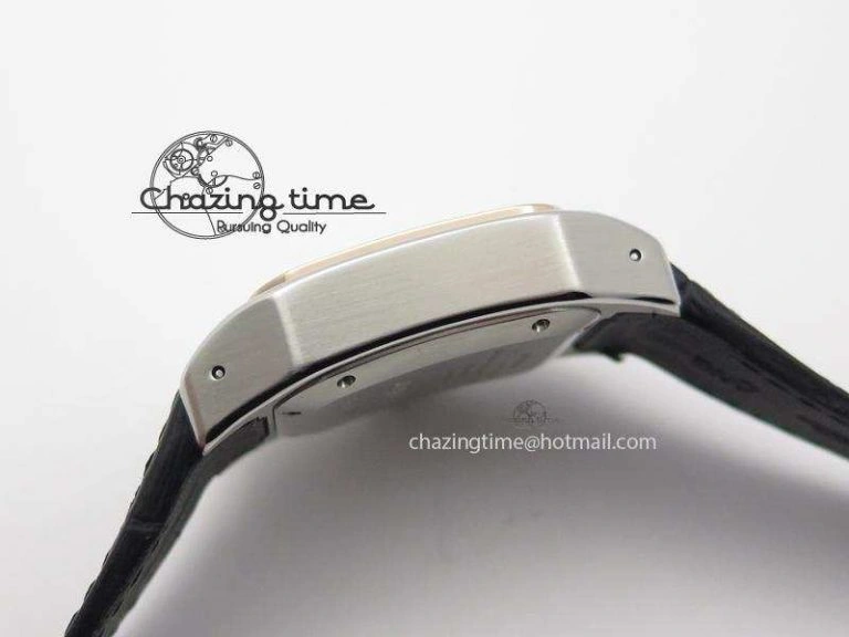 EasyMatch Santos 100 33mm V6F Best Edition Ladies SS White Dial On Black Leather Strap SEIKO NH05A 10786