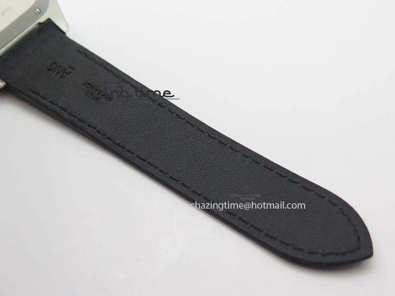 EasyMatch Santos 100 33mm V6F Best Edition Ladies SS White Dial On Black Leather Strap SEIKO NH05A 10786
