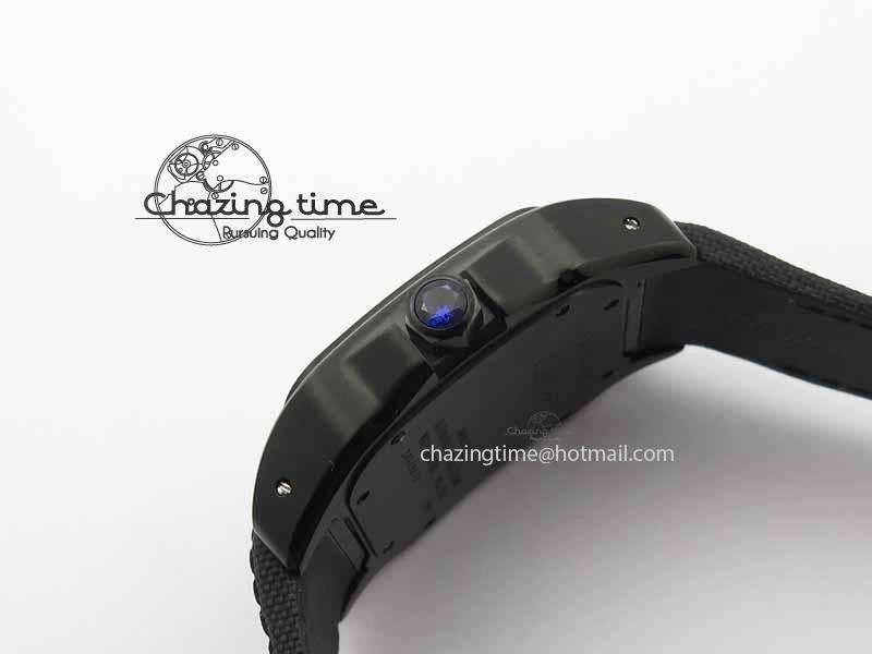 Classic Santos 100 38mm DLC Best Edition Black Dial On Nylon Strap A 6300