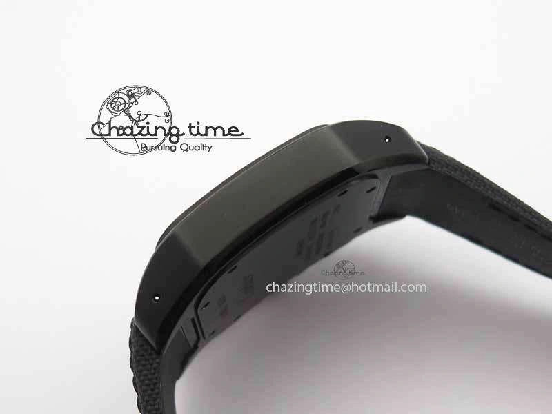 Classic Santos 100 38mm DLC Best Edition Black Dial On Nylon Strap A 6300