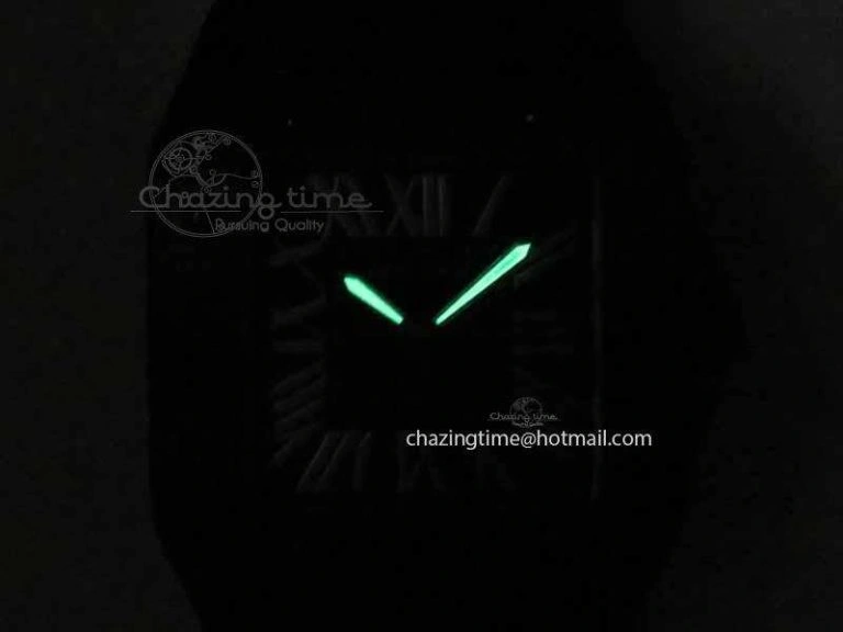 Classic Santos 100 38mm DLC Best Edition Black Dial On Nylon Strap A 6300