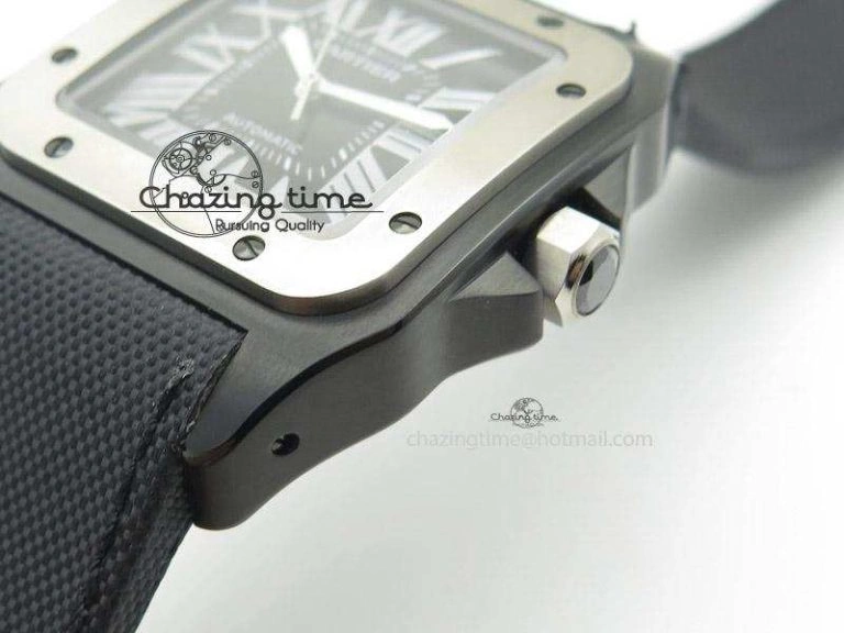 Santos 100 38mm DLC Black Dial A Durable 6376