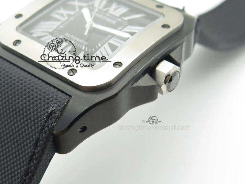 Santos 100 38mm DLC Black Dial A Durable 6376