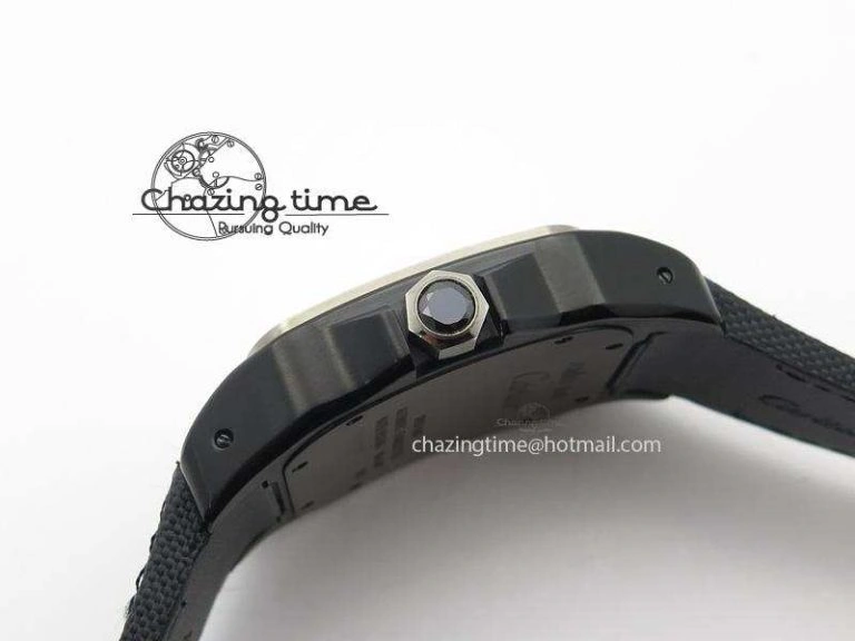 Santos 100 38mm DLC Black Dial A Durable 6376