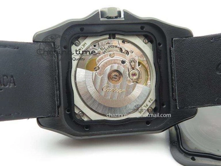 Santos 100 38mm DLC Black Dial A Durable 6376