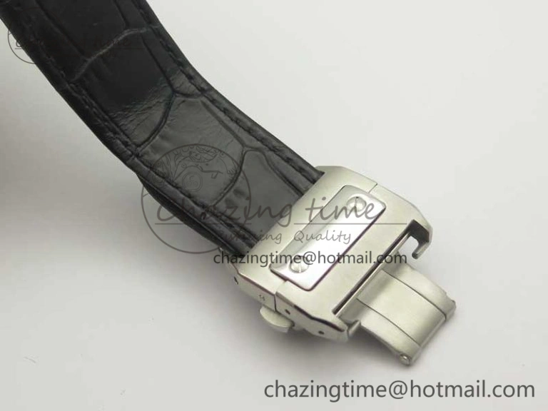 ZipUp Santos 100 38mm SS KZF 1:1 Best Edition White Dial on Black Leather Strap A 6214