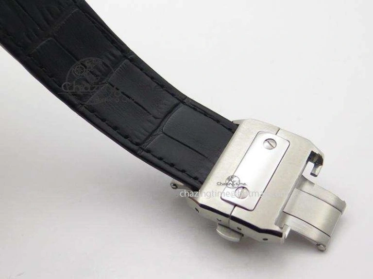 Santos 100 38mm SS White Dial On Black Leather Strap A Durable 6352