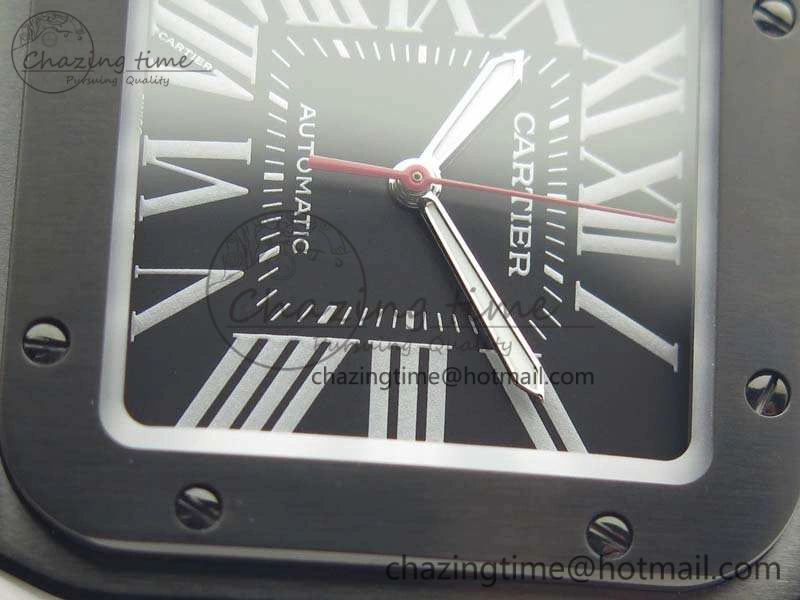 Affordable Santos 100 DLC V6F 1:1 Best Edition Black Dial On Black Nylon Strap A1847 MC 6264