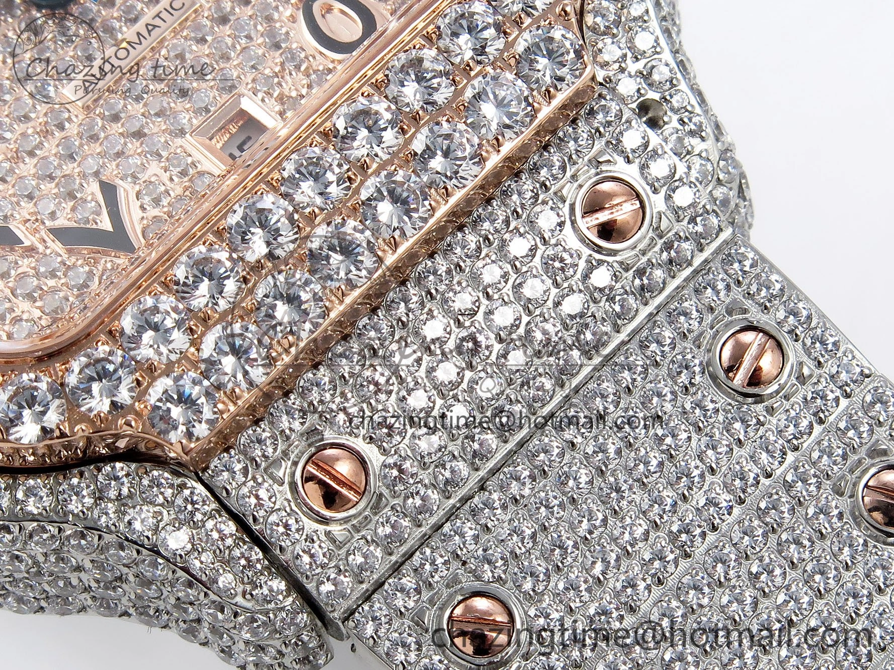 Santos De 40mm TWF 1:1 Best Edition RG Dial 904L SS RG Case and Bracelet A WellDesigned 6003
