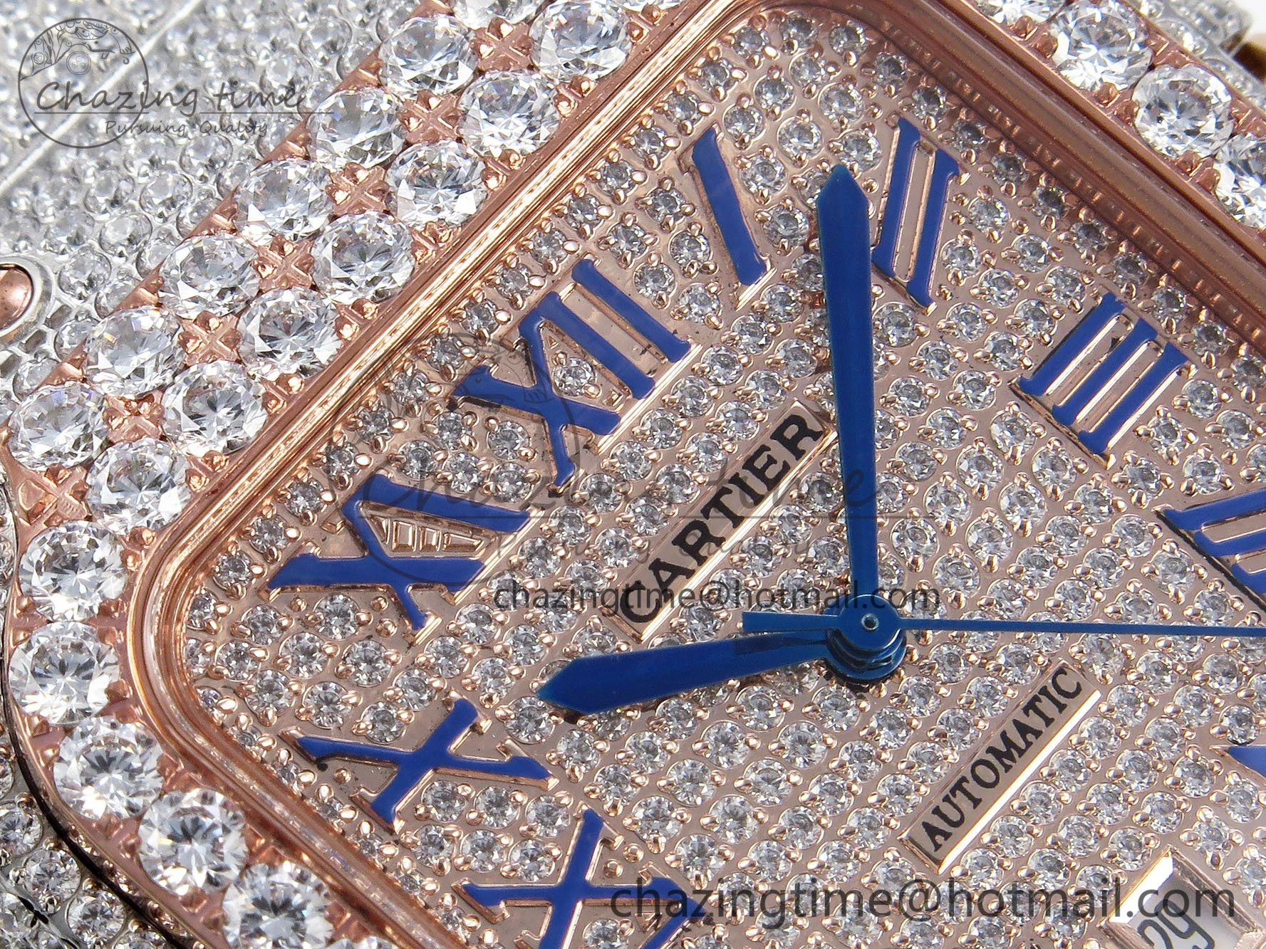 Santos De 40mm TWF 1:1 Best Edition RG Dial 904L SS RG Case and Bracelet A Cozy 6002