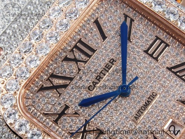 Santos De 40mm TWF 1:1 Best Edition RG Dial 904L SS RG Case and Bracelet A EasyCare 6000