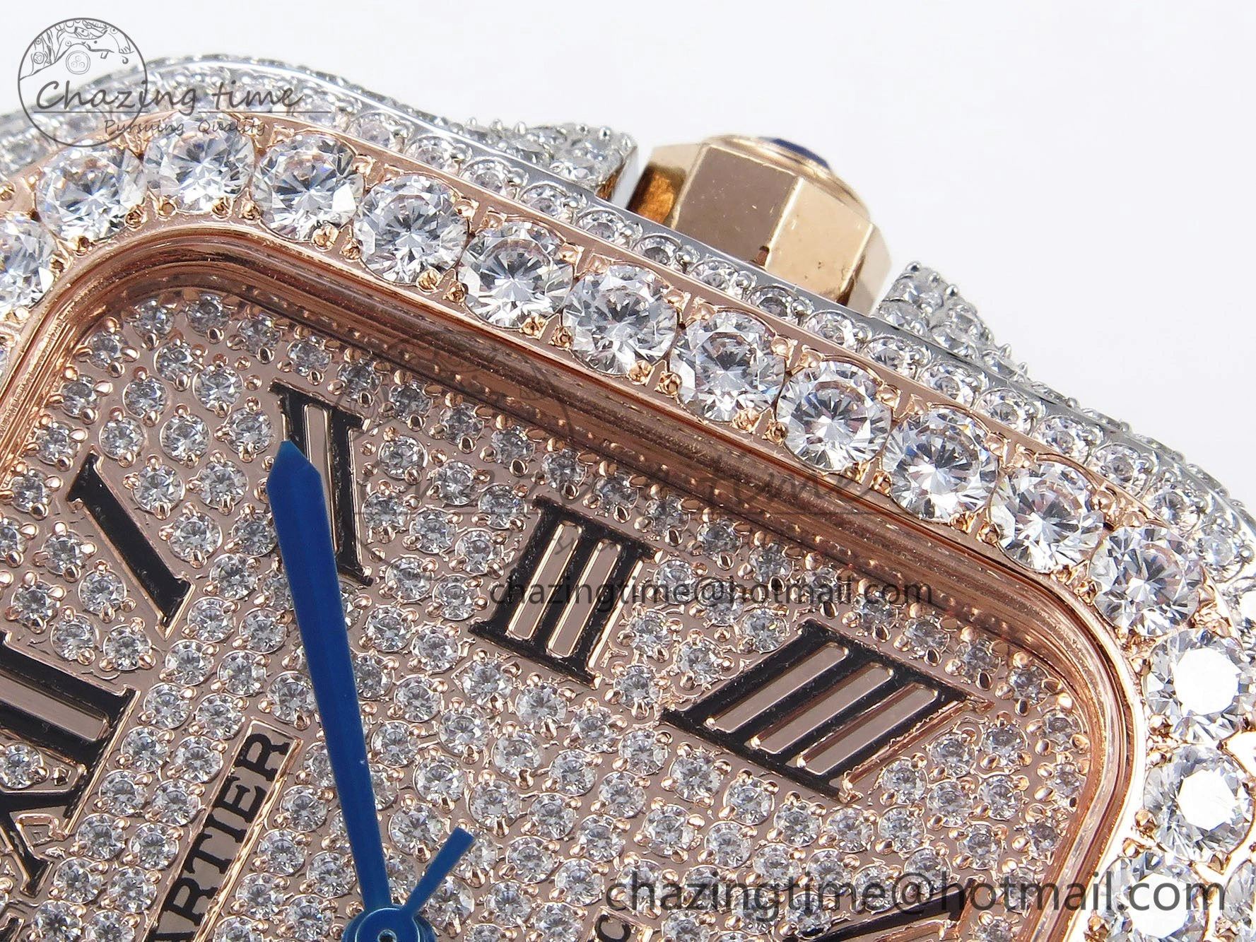 Santos De 40mm TWF 1:1 Best Edition RG Dial 904L SS RG Case and Bracelet A EasyCare 6000