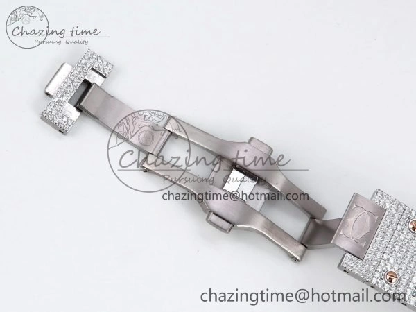 Santos De 40mm TWF 1:1 Best Edition RG Rainbow Dial 904L SS RG Case and Bracelet A ZeroBulk 6008