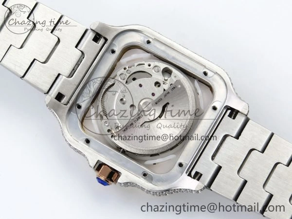 Santos De 40mm TWF 1:1 Best Edition RG Rainbow Dial 904L SS RG Case and Bracelet A ZeroBulk 6008