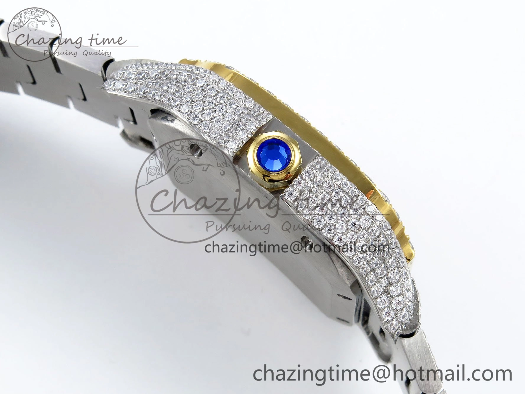 Santos De 40mm TWF 1:1 Best Edition Rainbow Dial 904L SS YG Case and Bracelet A Stylish 6018