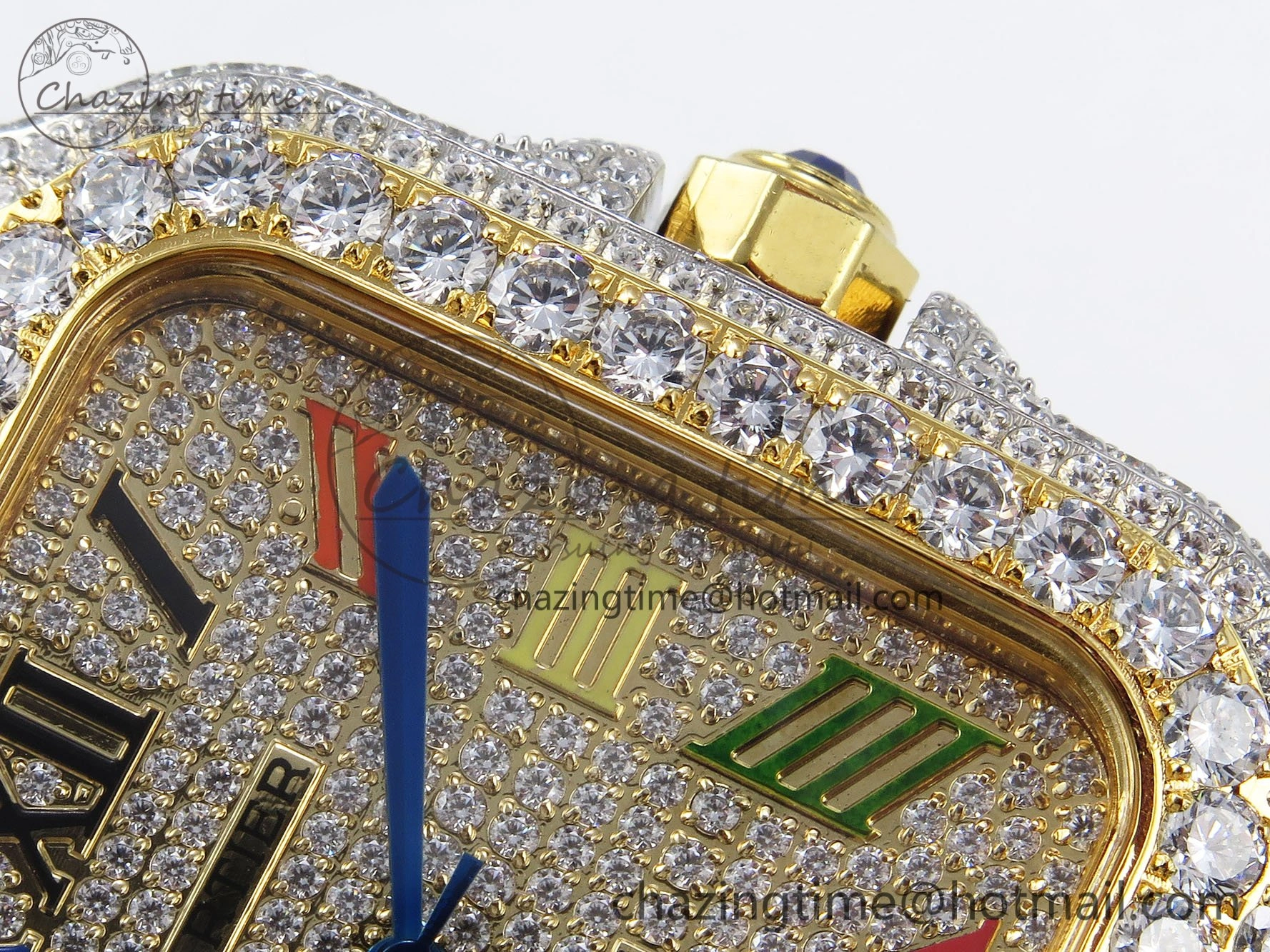 Santos De 40mm TWF 1:1 Best Edition Rainbow Dial 904L SS YG Case and Bracelet A Stylish 6018