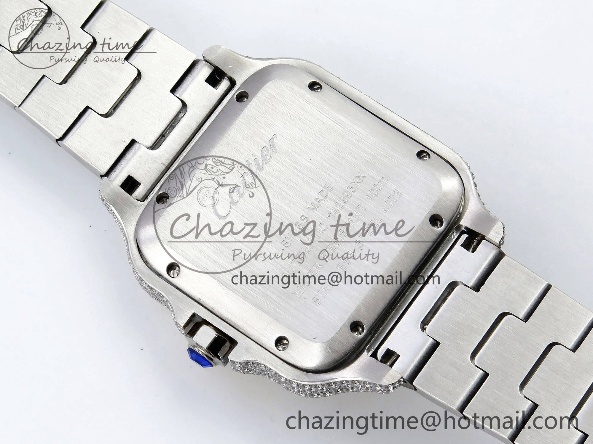 Thermal Santos De 40mm TWF 1:1 Best Edition Red Dial 904L SS Case and Bracelet A 5992