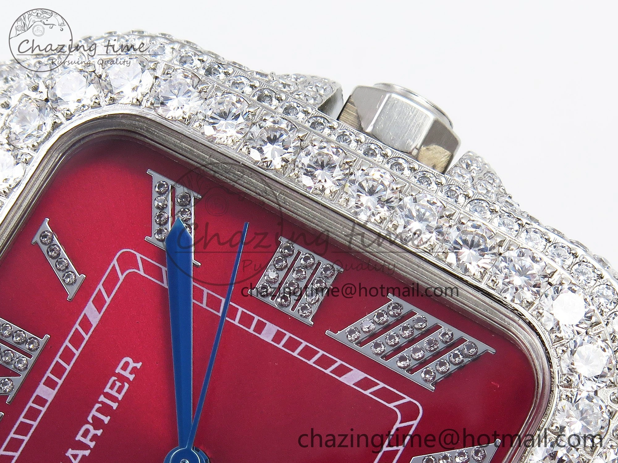 Thermal Santos De 40mm TWF 1:1 Best Edition Red Dial 904L SS Case and Bracelet A 5992