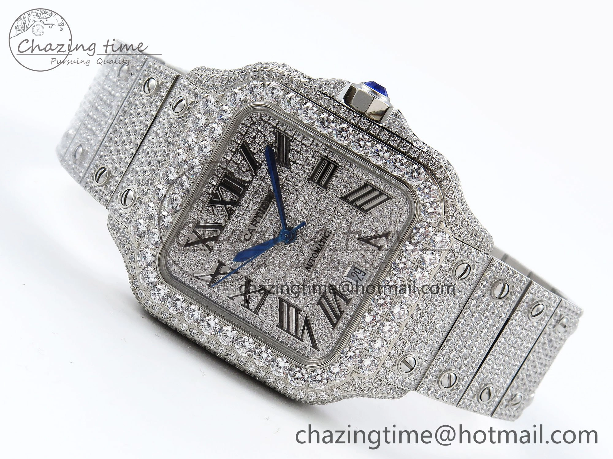 Unisex Santos De 40mm TWF 1:1 Best Edition SS Dial 904L SS Case and Bracelet A 5998